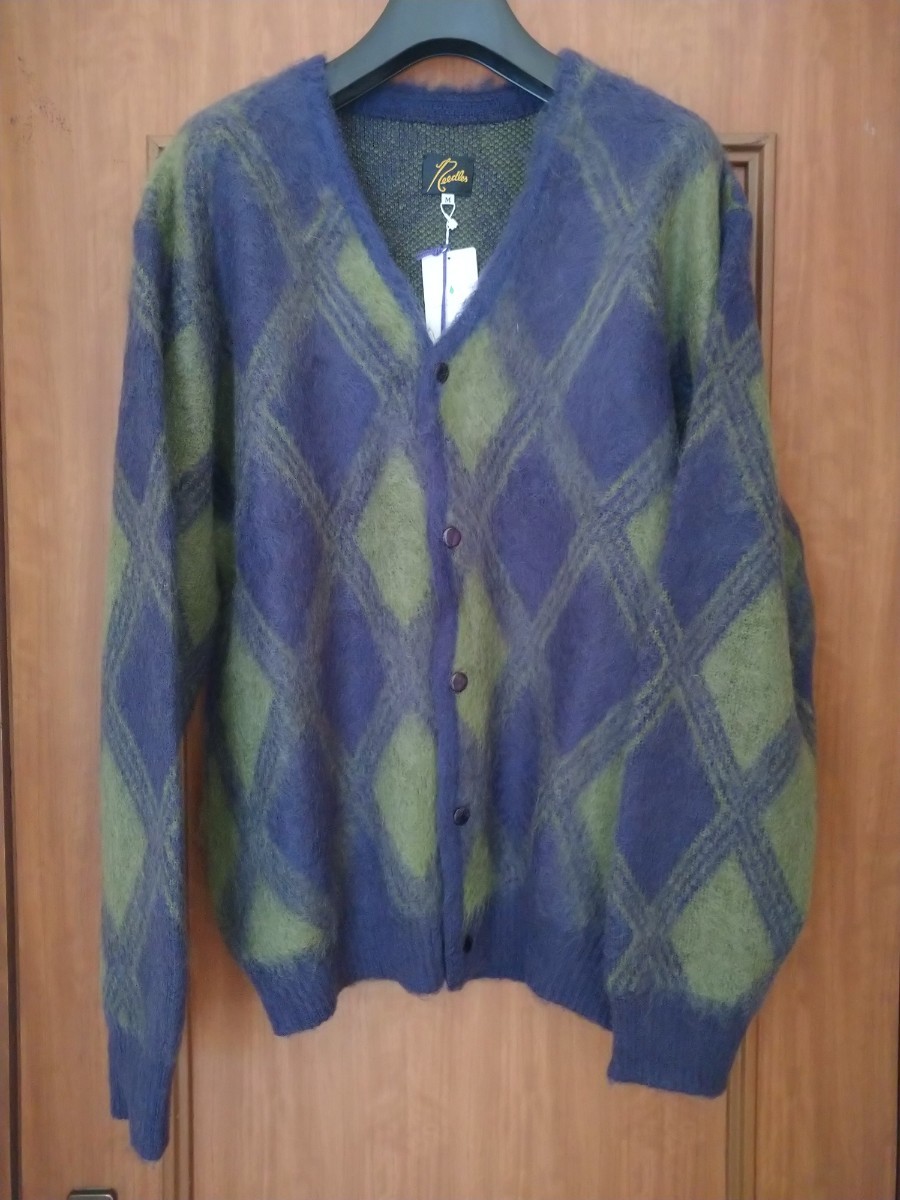 新品 23aw ニードルス モヘア カーディガン アーガイル NEEDLES ニードルズ Mohair Cardigan - Argyle サイズM