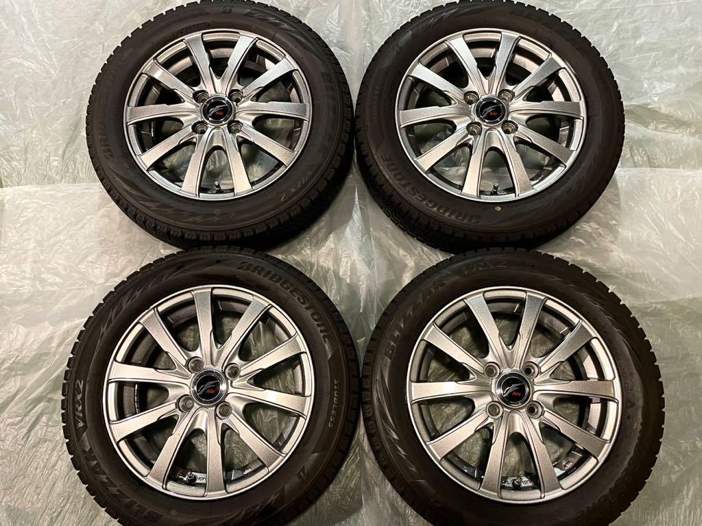  スタッドレス 4本セット ブリヂストン ブリザック VRX2 BRIDGESTONE BLIZZAK 155/65R14 ウェッズ WEDS Fang VS5 14インチ 4.5J +45 100 4H(スタッドレスタイヤ)｜売買されたオークション情報、yahooの商品情報を 4穴