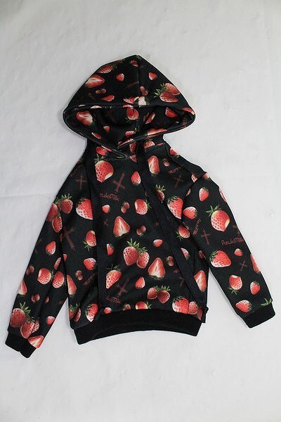 MSD/OF イチゴ柄パーカー(Azukimilk様製) I-23-11-26-055-TO-ZIA