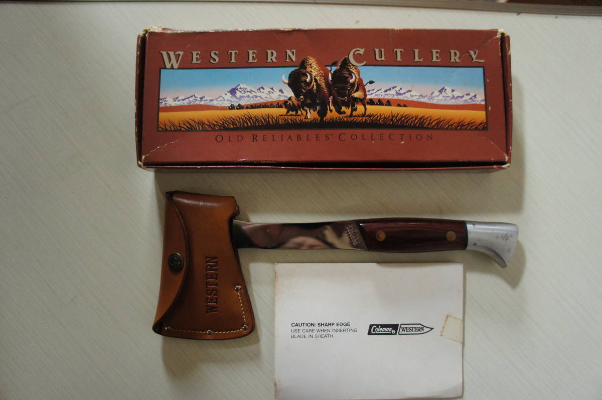 USコールマン★コールマンウエスタンナイフ No.W10 Axe With Belt Sheath