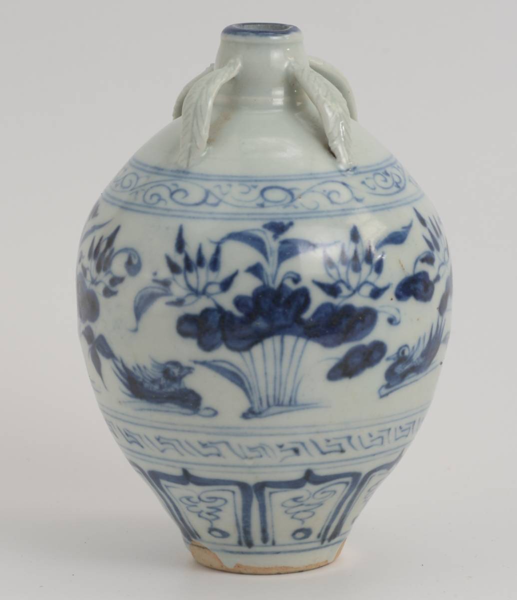 唐物 染付花瓶 青花 高11.8cm 【公式通販】