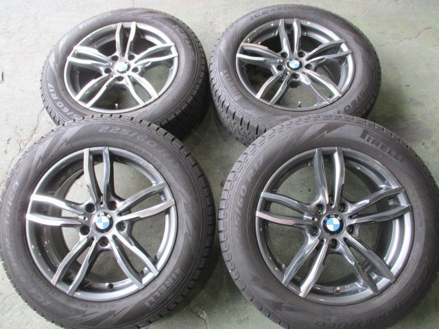BMW X3 F25 / X4 F26 装着に 軽量! FLOW FORGED MAK LUFT FF ホイール スタッドレス 4本 5H-120 17インチ 7.5J+32 225/60R17 ピレリ 溝有り