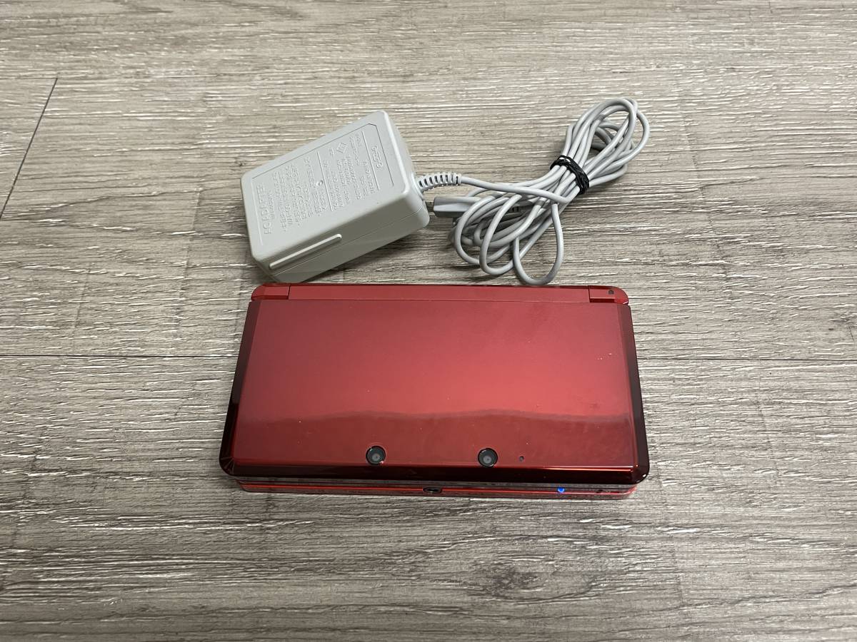 ☆ 3DS ☆ ニンテンドー3DS フレアレッド 動作品 状態良好 本体 