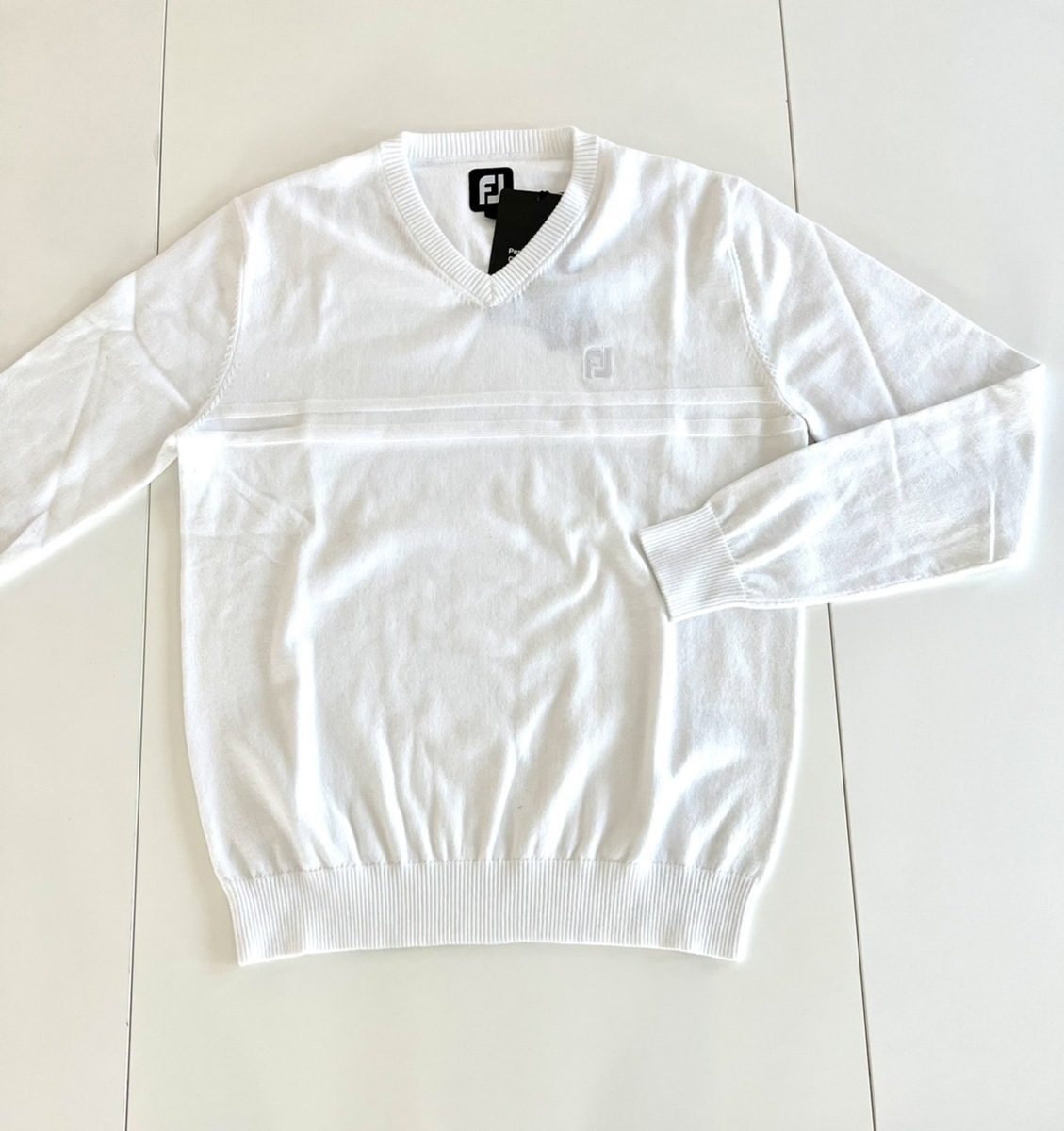 ＊ＦＪ　フットジョイ　Ｖネックニット　ＦＪ－Ｓ２１－Ｍ０１　(ホワイト)　Ｍ