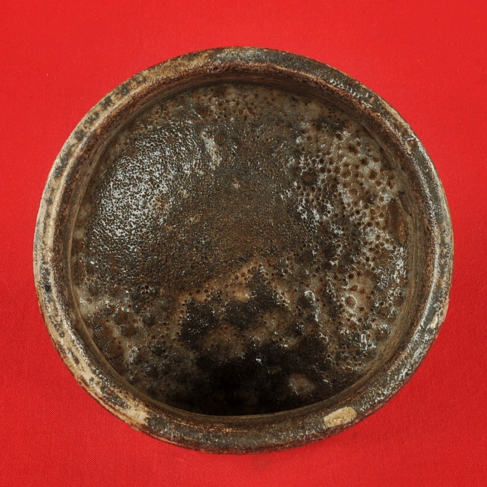 鉤十字 逆十字 逆卍 鼠志野茶碗 箱付き 茶道具 茶碗 鼠志野 K5478