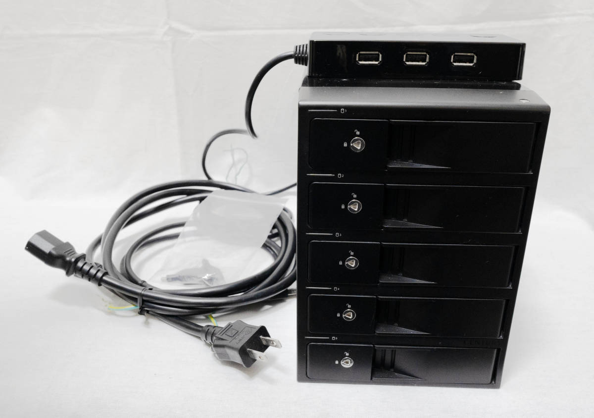 外付けHDD 5連 SATA 3.5インチHDD 3TBx3台 4TBx2台 計17TB