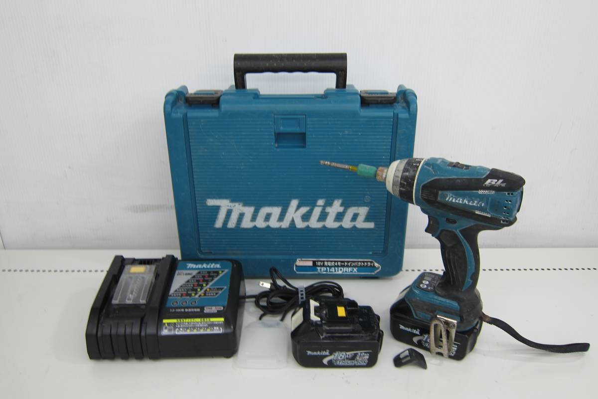 中古品 makita マキタ 充電式4モードインパクトドライバ TP141DRFX 