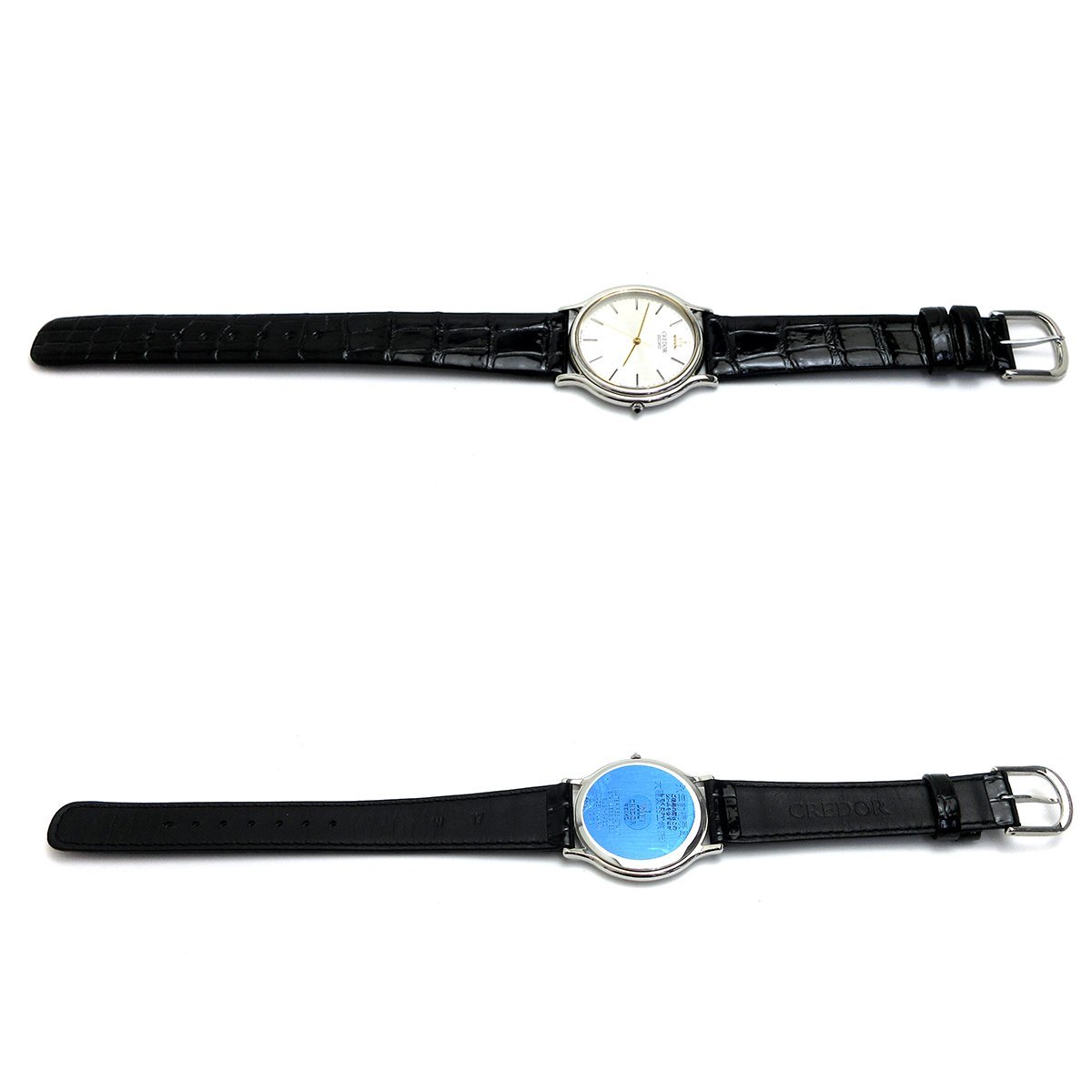 未使用 定￥16万 1円 セイコー クレドール シグノ メンズ シルバー文字 