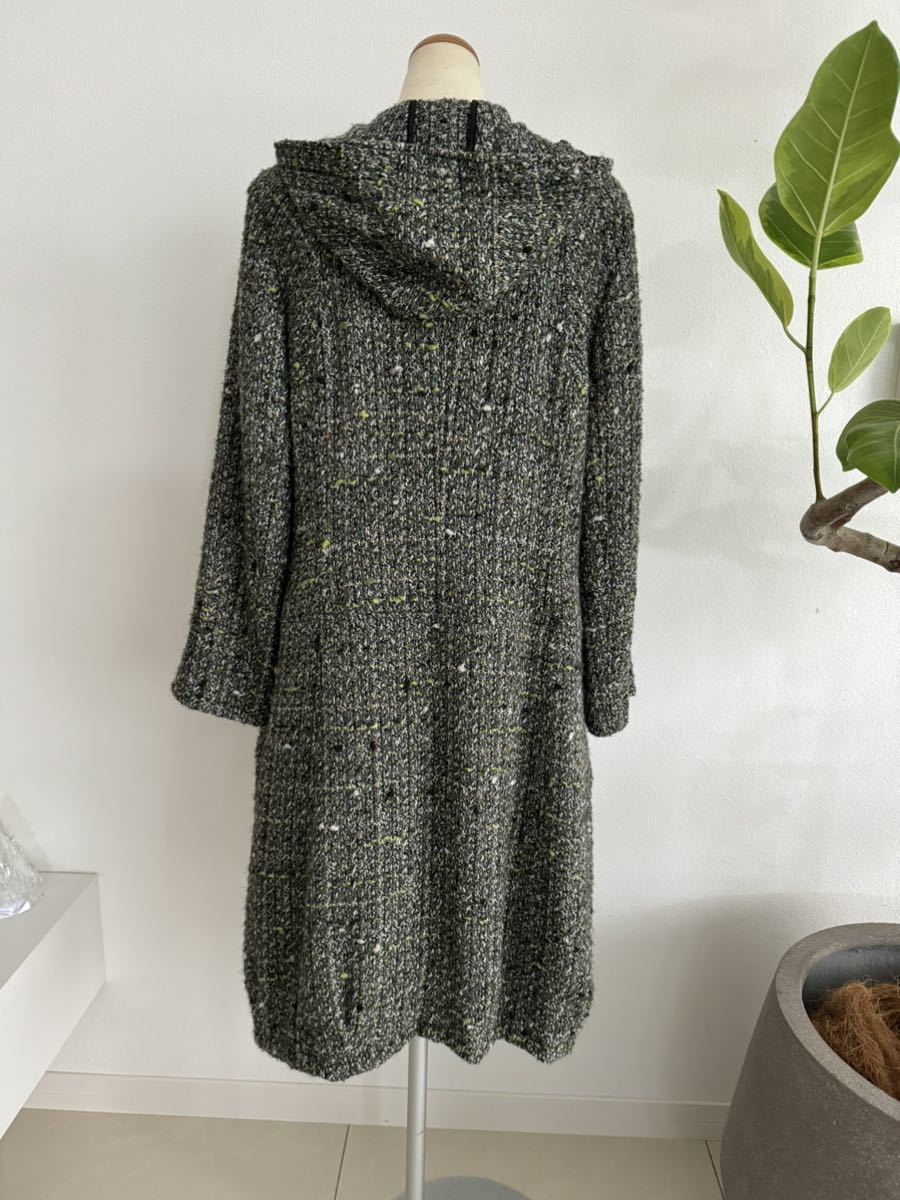 美品☆t.b.センソユニコ☆ 上質ツイード☆暖かロングコート☆38