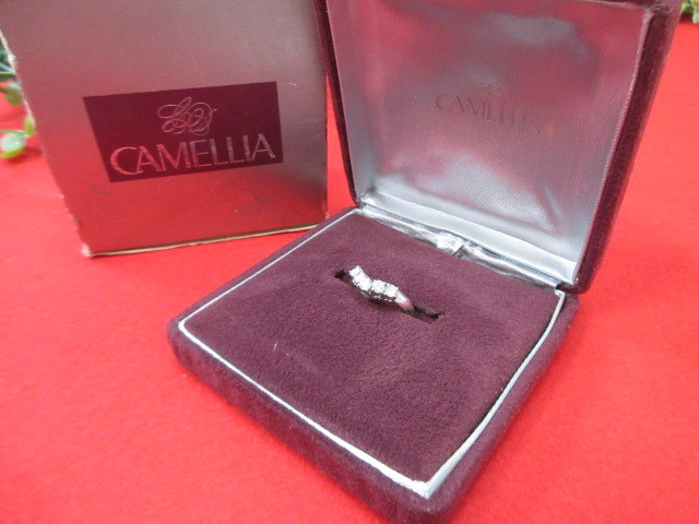 AK83）指輪 ダイヤモンド CAMELLIA Pt850 051 4g サイズ:9.5