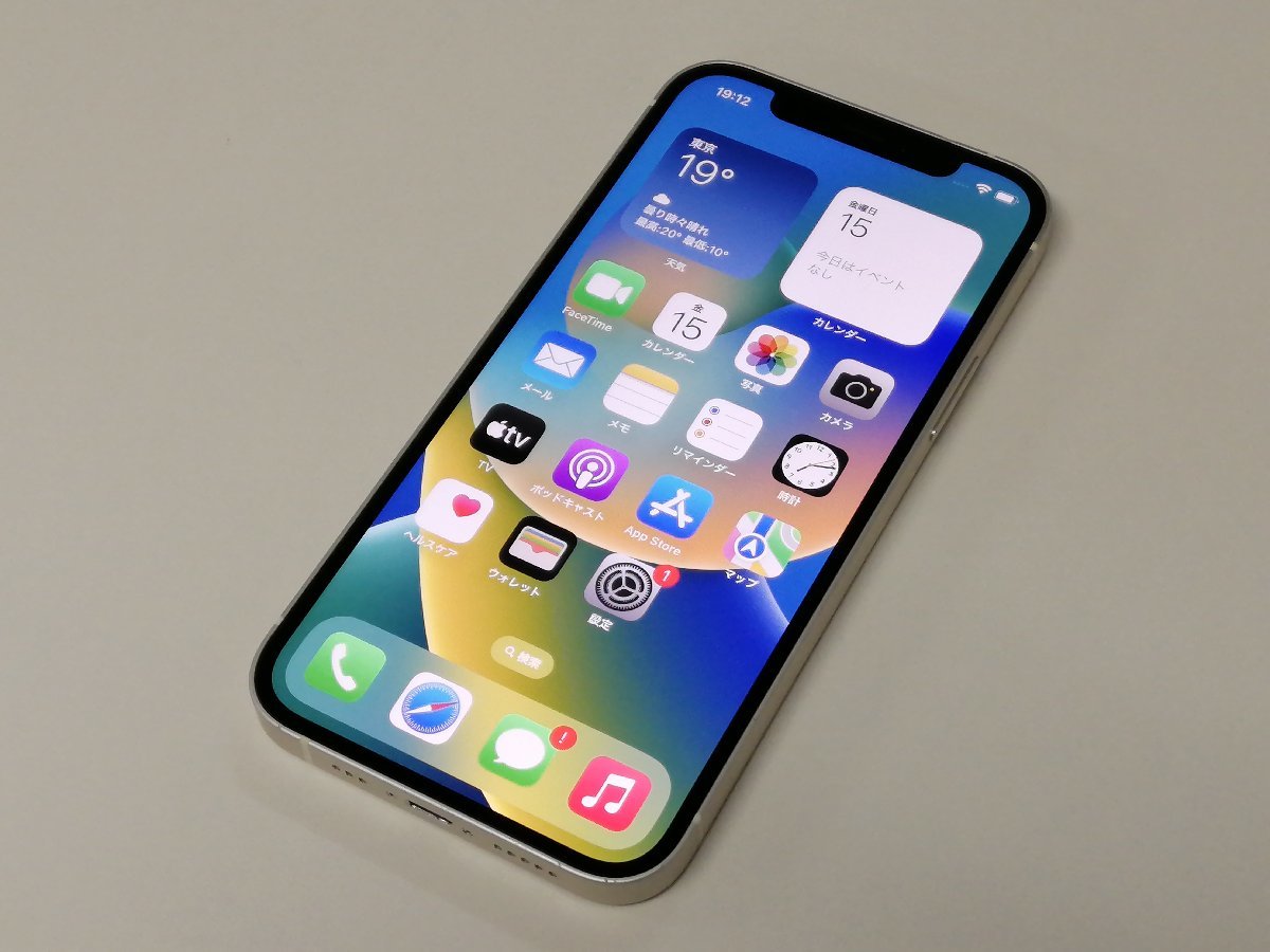iPhone 0 128GB Apple A2402 iPhone12 - White (MGHV3J⁄A) : Black 