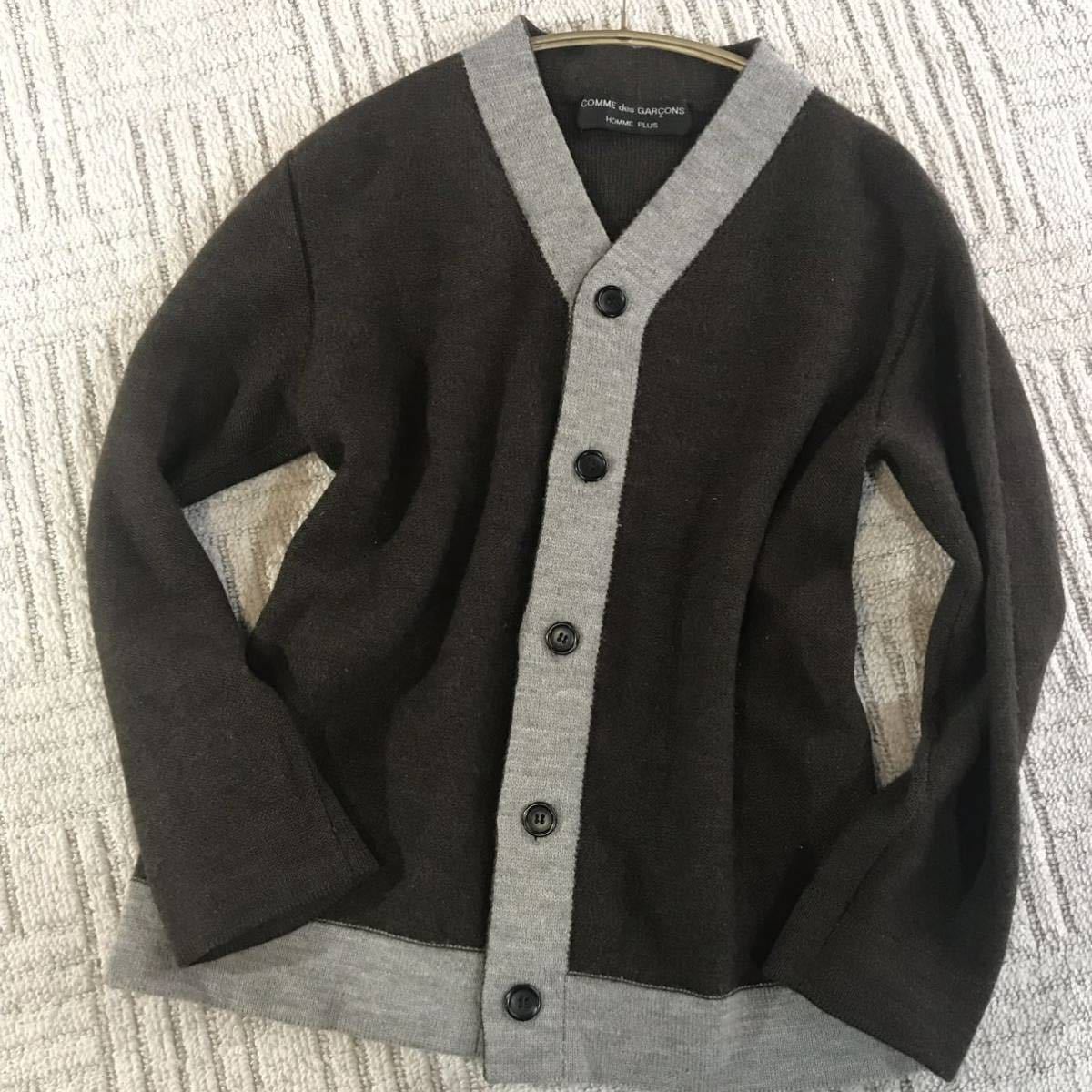 AD1998 コムデギャルソンオムプリュス［インサイドアウト期］カーディガン COMME des GARCONS HOMME PLUS ヴィンテージ ウールニット 1円