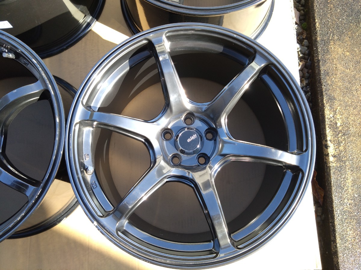 中古 アハト6 18インチ 9.5j ET45 5穴 100 86 BRZ プリウス 2個口で 