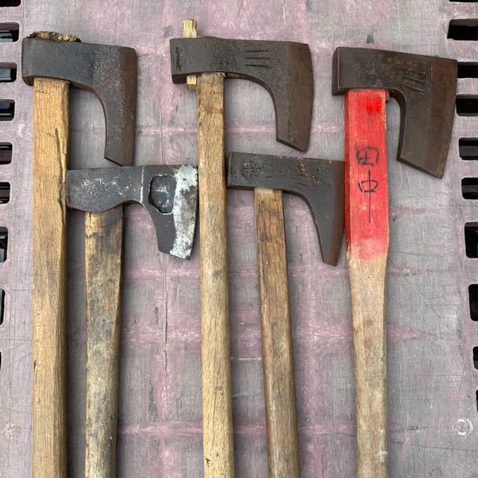 オノ 斧 時代物 古い斧 古道具 大工道具 薪割り 手斧 5点セット 【公式
