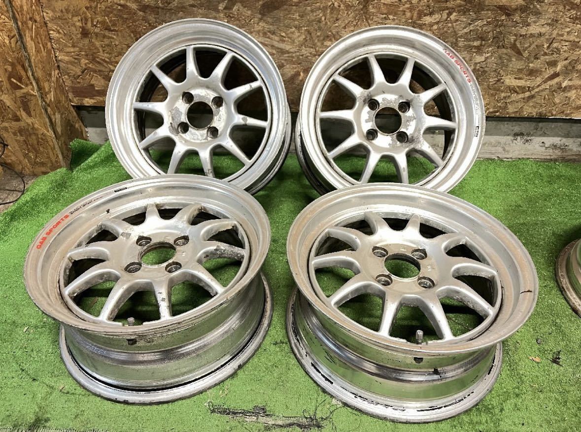 GAB SPORTS Type R 15インチ PCD100 4H 6.5J+32 JDM エンケイ 希少 