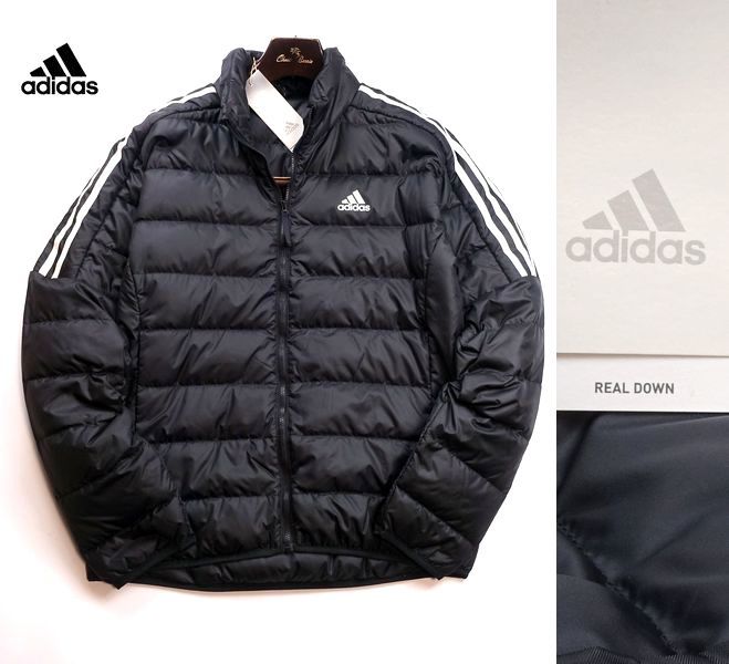 新品 XO:2XLサイズ ゴルフにお勧め adidas GOLF 秋冬 アディダス 軽量 保温 ダウン ジャケット ゴルフウェア 保温 ブルゾン メンズ 黒