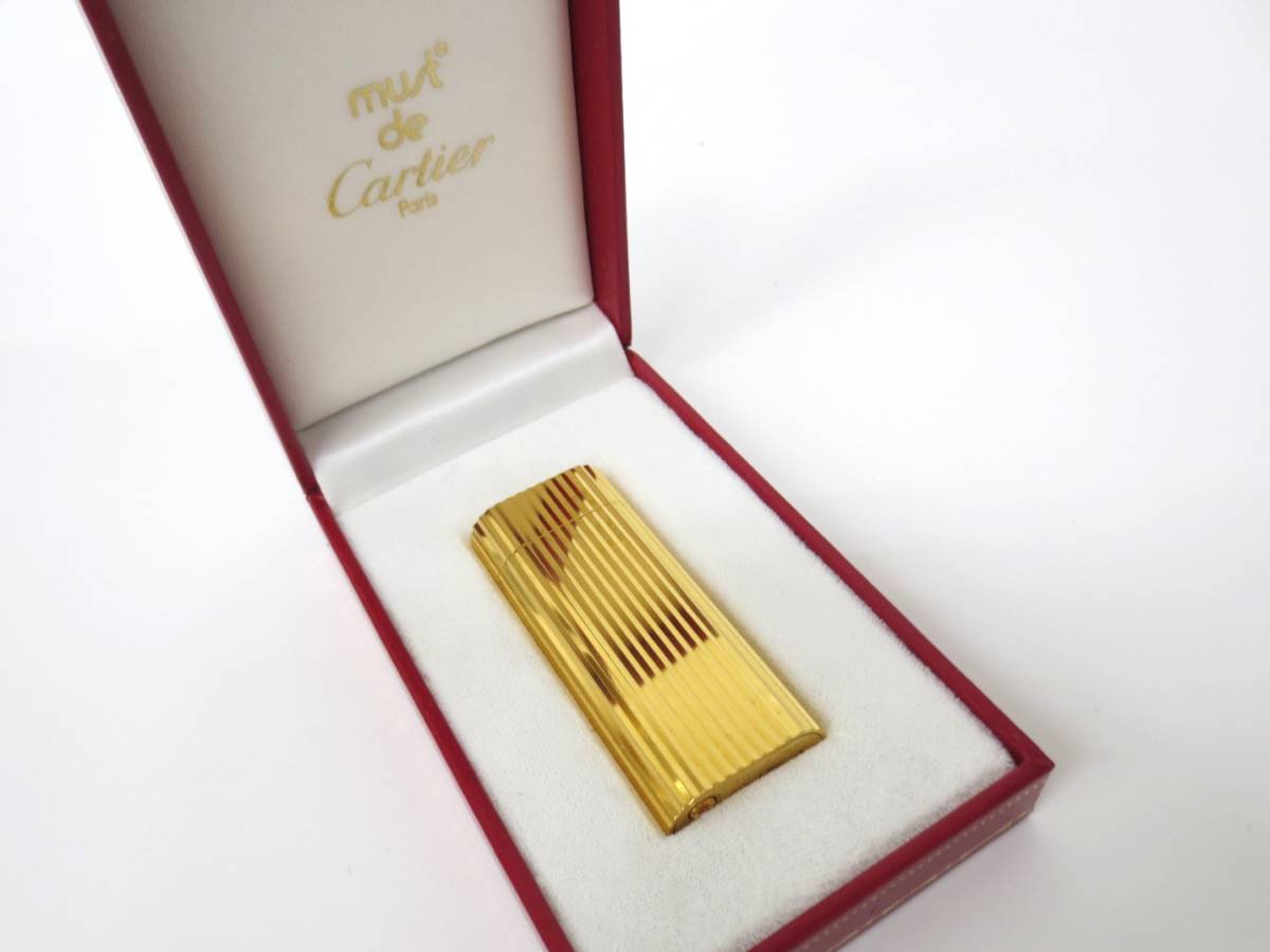 品質保証，安い 【12-143】 Cartier カルティエ ゴールドカラー ガス 