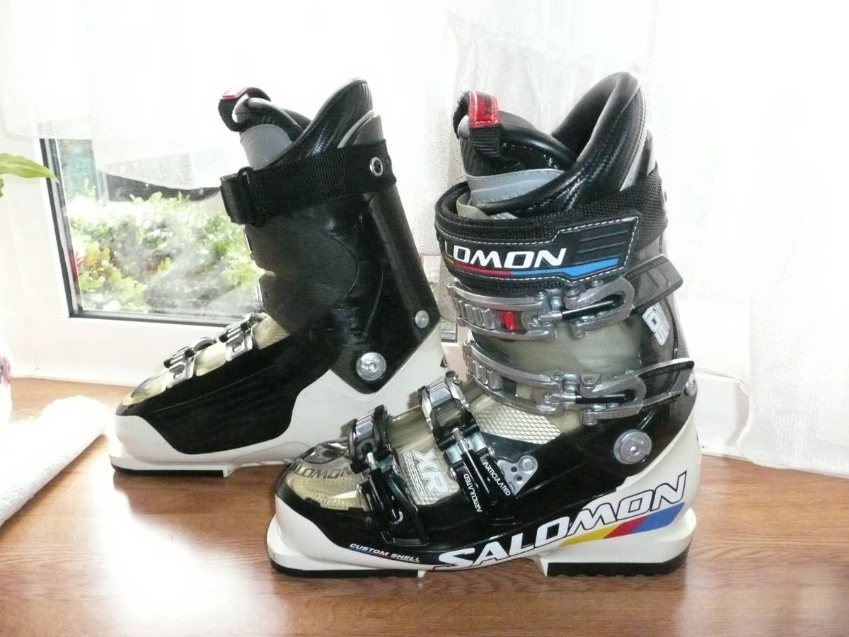 SALOMON サロモン FALCON-CS-XR 良美 メンズ25.5cm スキーブーツ スキー靴 FLEX105 スケルトングレー/アイボリー ソール長297㎜ 中-上級者