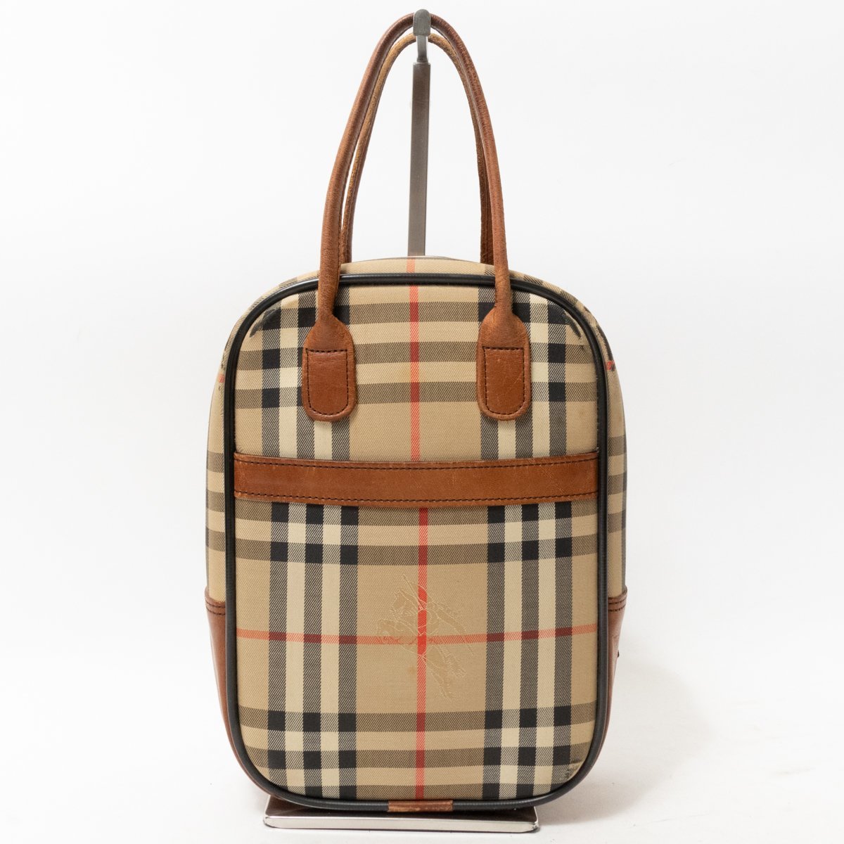1円 BURBERRY バーバリー レザー 内部ノバチェック ハンドバッグ