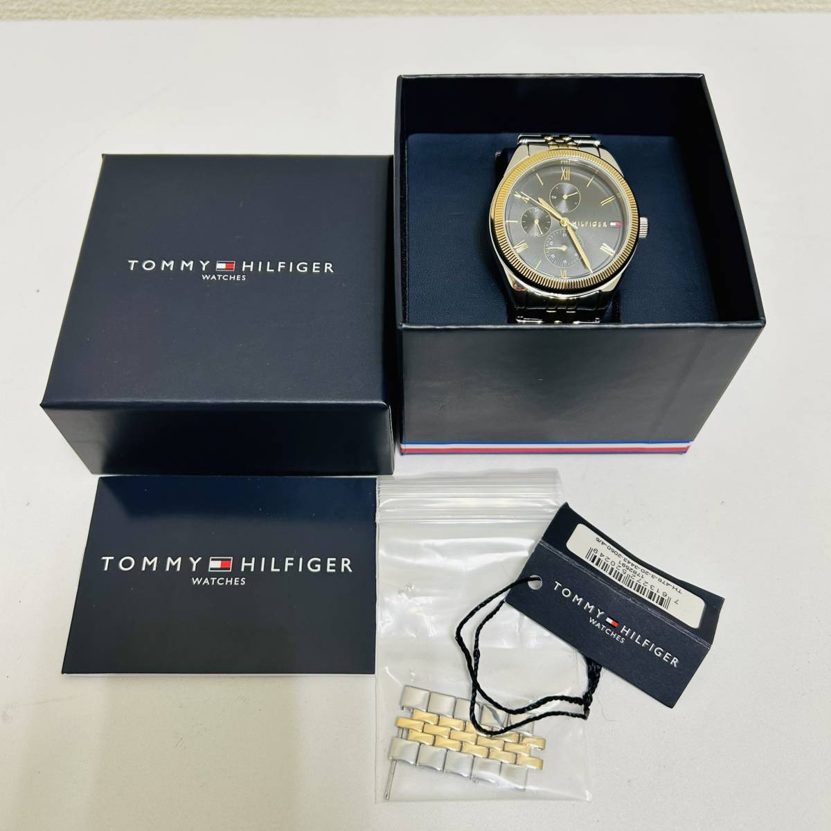 SPM-2363】1円～！未使用 TOMMY HILFIGER 腕時計 1782591 コンビ 