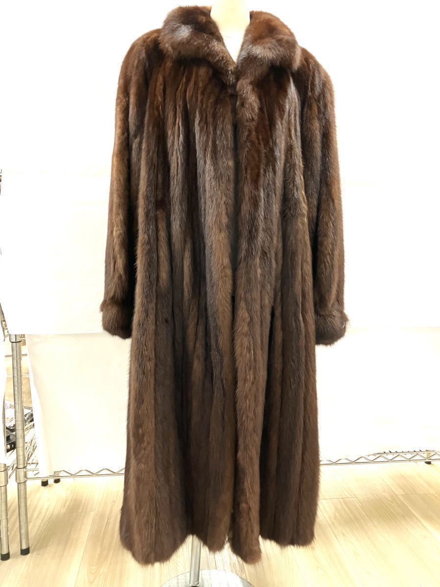 美品 SABLE FUR セーブル ロングコート 毛皮ロングコート 13号 116丈 