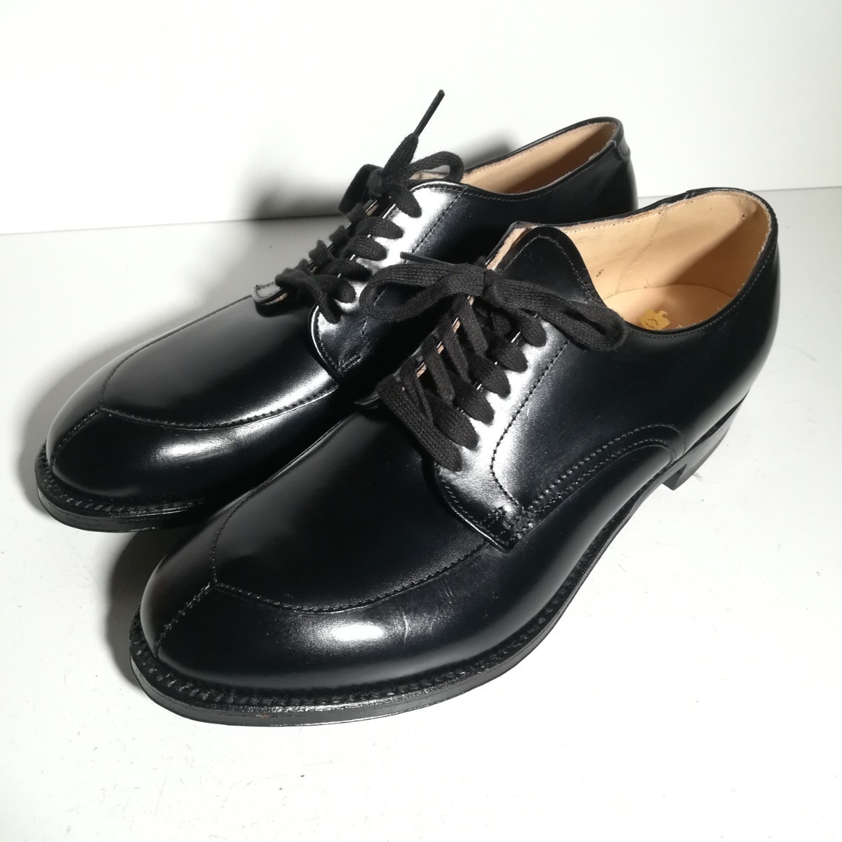 4057 【新品同様・試着程度】 箱袋付き ★オールデン Alden★ 54312 Vチップ 7 1/2 B/D 25.5cm 黒 ドレスシューズ ビジネス 高級革靴 本革