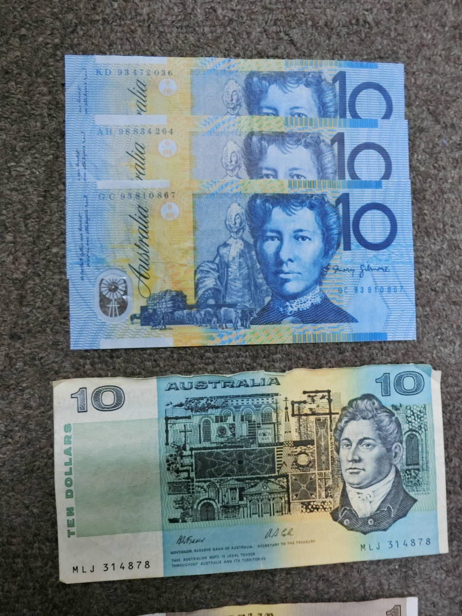 25586◇オーストラリアドル まとめ 約81ドル以上 旧紙幣 劣化あり | オーストラリア - 豪