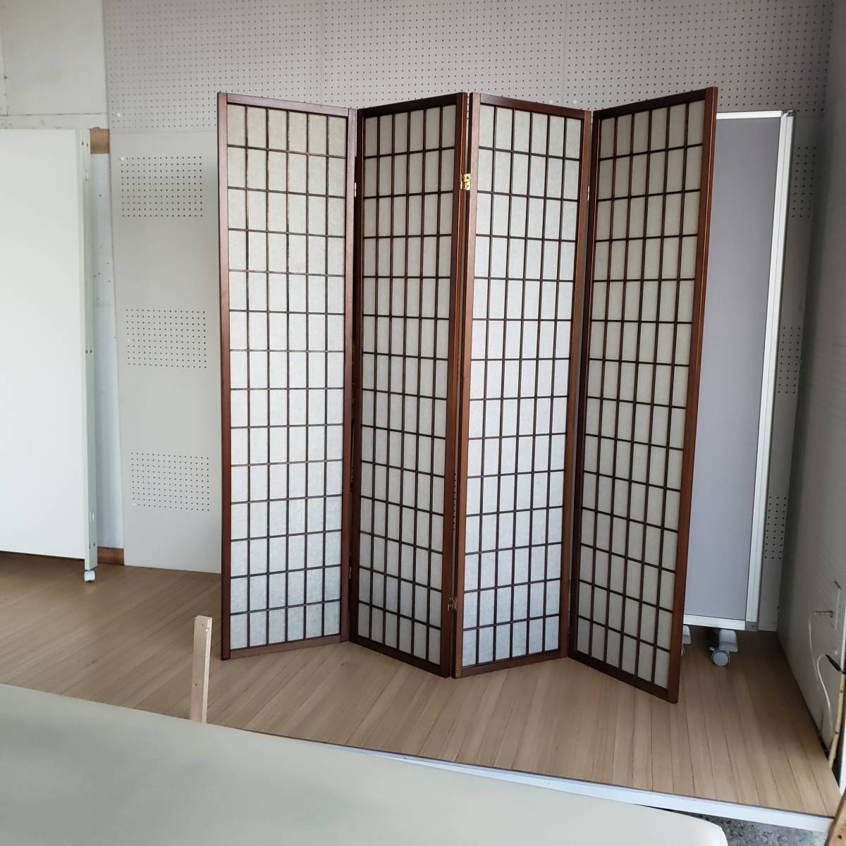 J-376 4連 パーテーション 障子 スクリーン 和風スクリーン 和家具