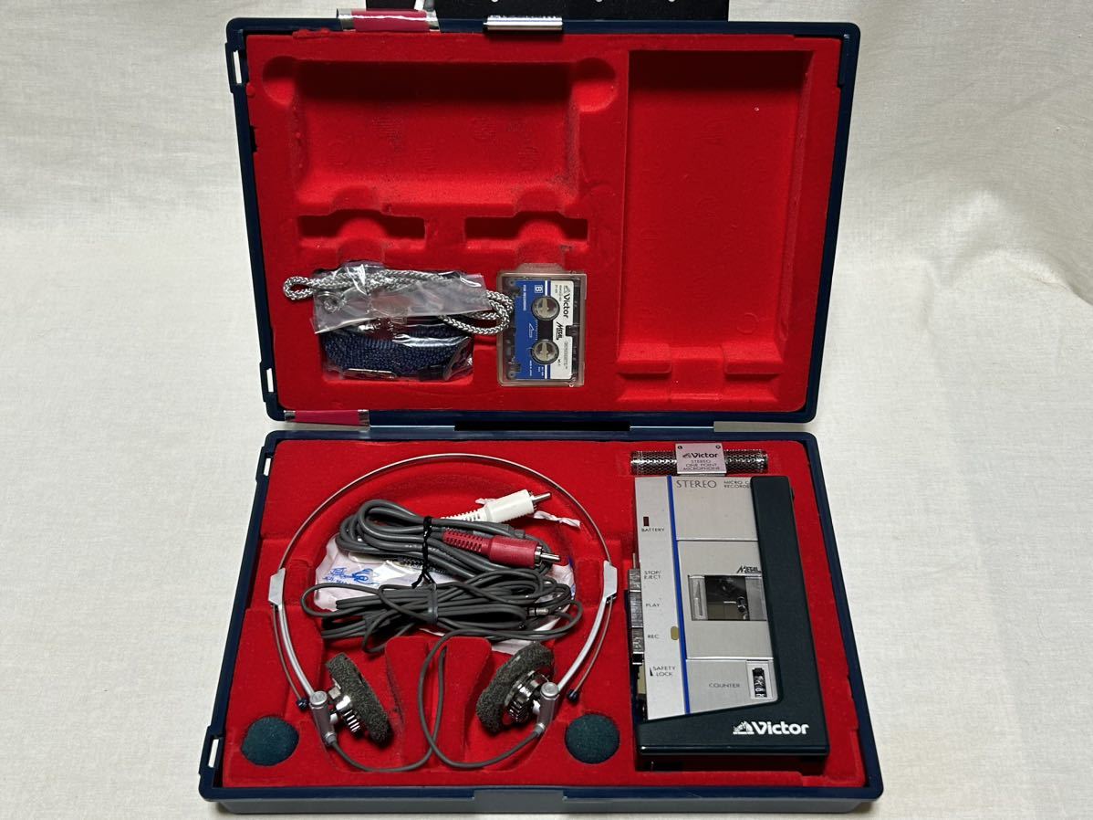 Victor〈ビクター〉　ステレオマイクロカセットレコーダー　MQ-5 箱・説明書など付属_1