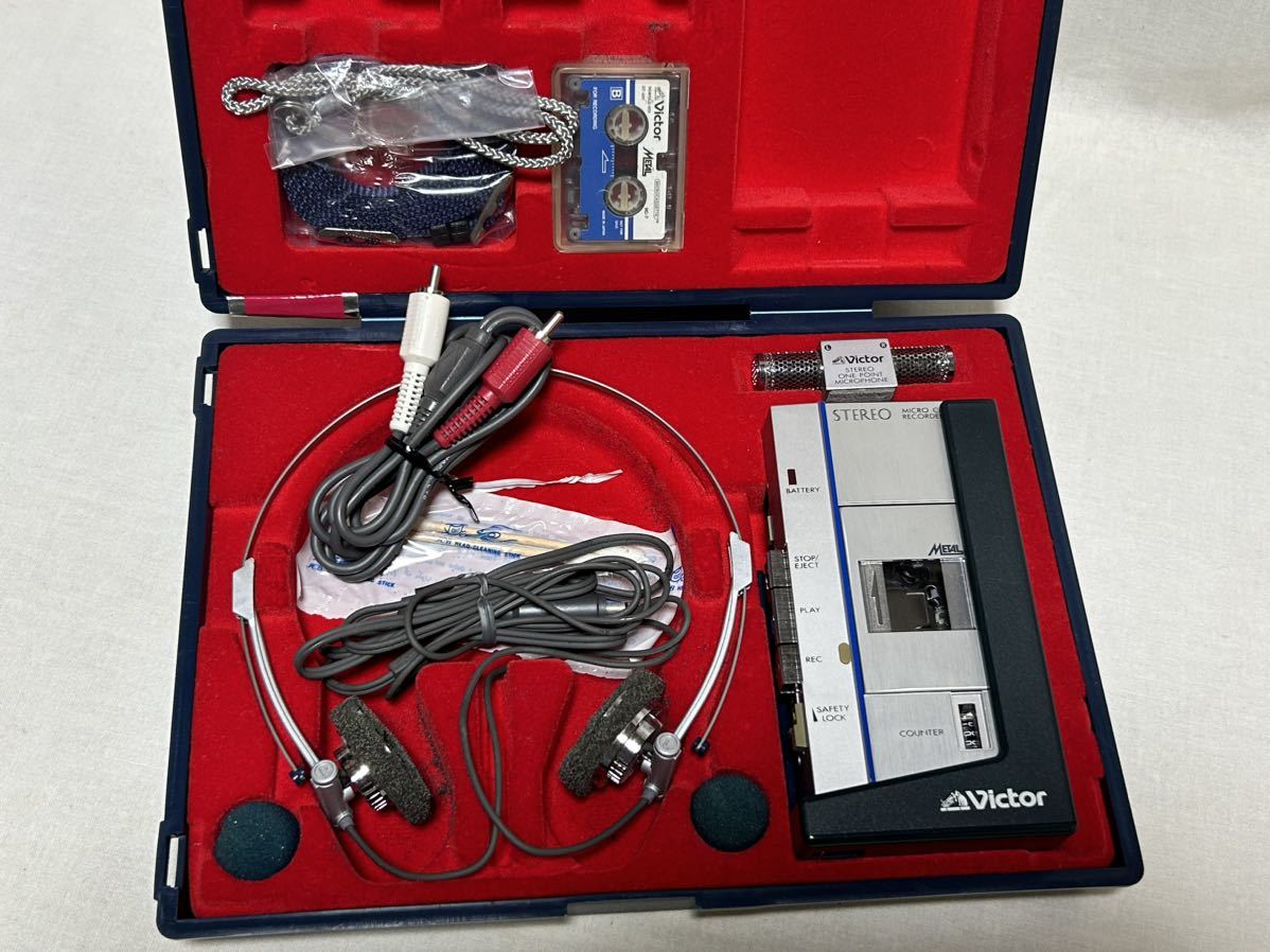 Victor〈ビクター〉　ステレオマイクロカセットレコーダー　MQ-5 箱・説明書など付属_10