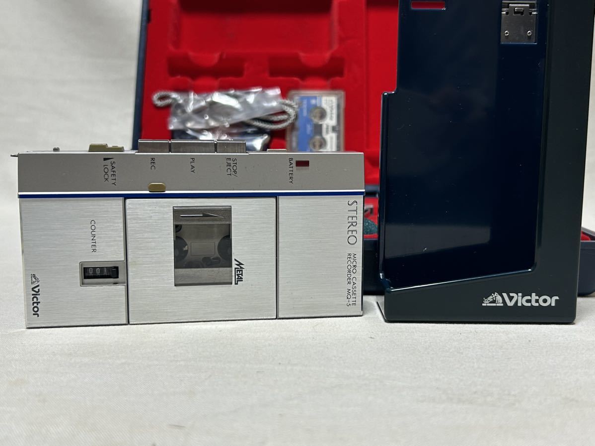 Victor〈ビクター〉　ステレオマイクロカセットレコーダー　MQ-5 箱・説明書など付属_4
