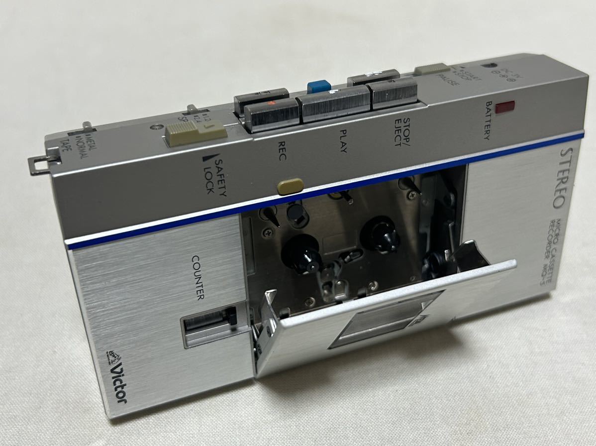 Victor〈ビクター〉　ステレオマイクロカセットレコーダー　MQ-5 箱・説明書など付属_6