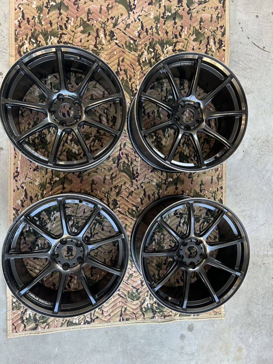 クロススピード ハイパーエディション RS9 8.5j+35 2本9.5j+35 2本　19インチ PCD114.3 5穴 格安スタート35000円〜_1