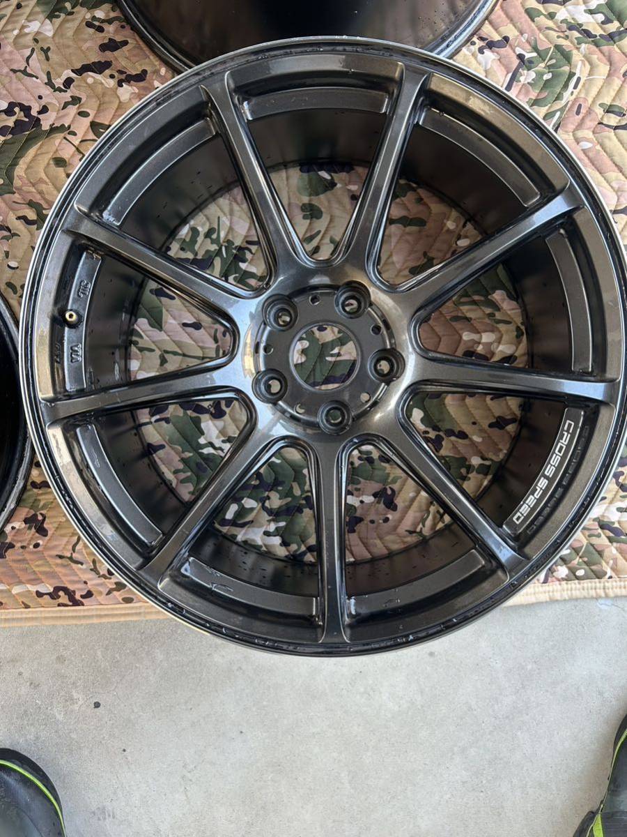 クロススピード ハイパーエディション RS9 8.5j+35 2本9.5j+35 2本　19インチ PCD114.3 5穴 格安スタート35000円〜_2