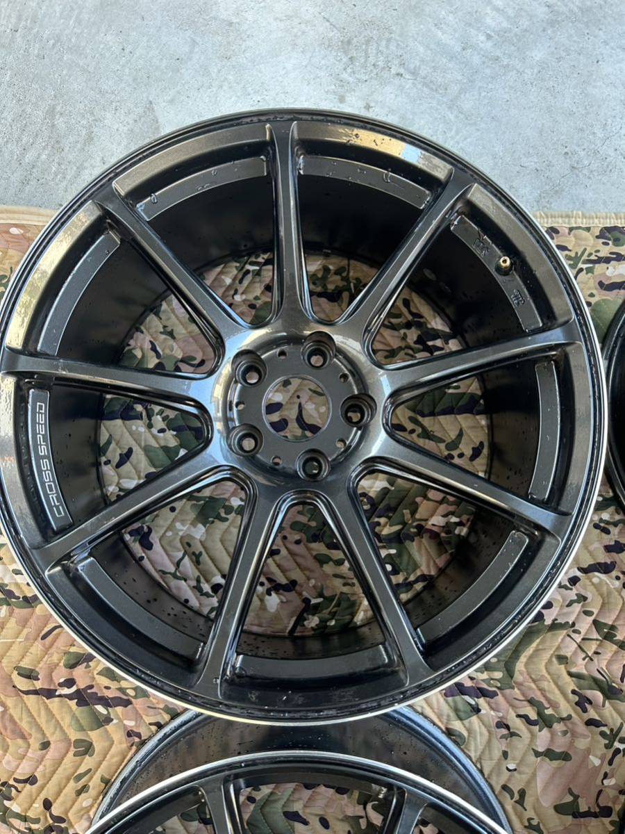クロススピード ハイパーエディション RS9 8.5j+35 2本9.5j+35 2本　19インチ PCD114.3 5穴 格安スタート35000円〜_4