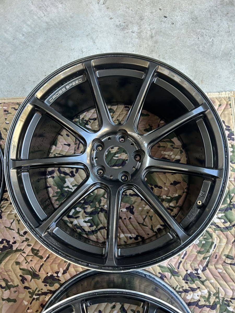 クロススピード ハイパーエディション RS9 8.5j+35 2本9.5j+35 2本　19インチ PCD114.3 5穴 格安スタート35000円〜_5