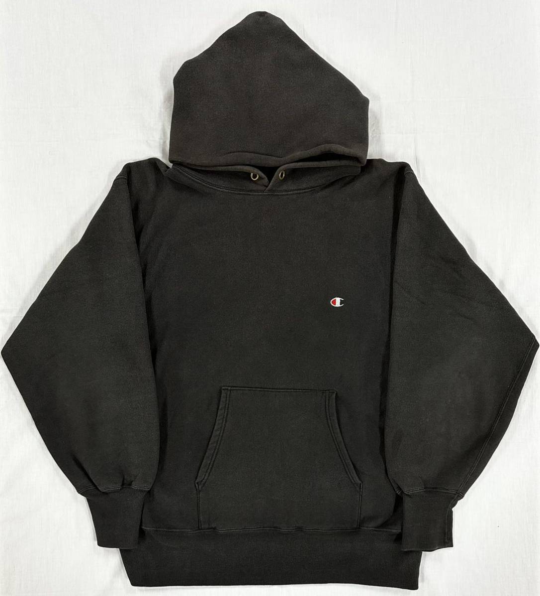 80s USA製 Champion REVERSE WEAVE パーカー 黒 L トリコ2枚タグ 
