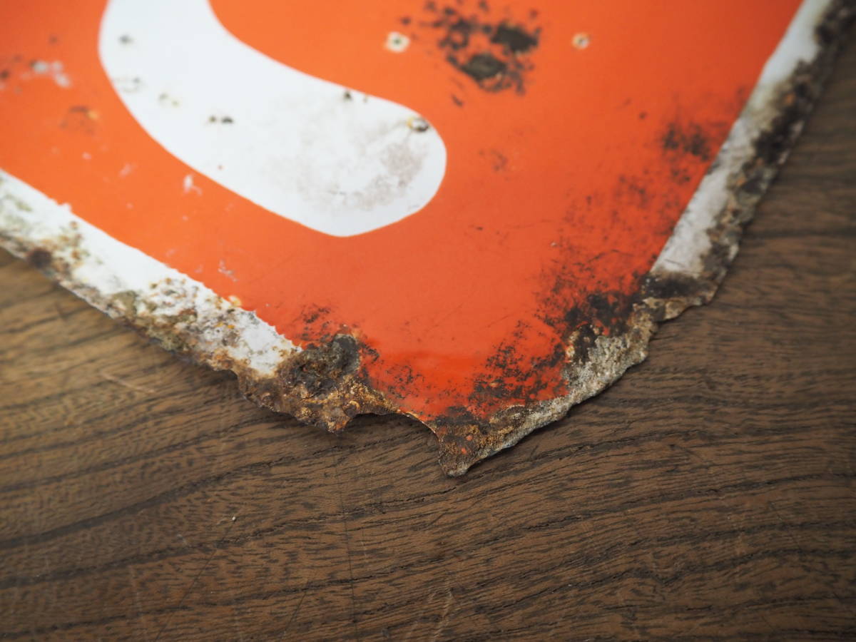 昭和レトロ ホーロー看板【たばこ】両面看板 琺瑯看板 33cm×45cm◇当時