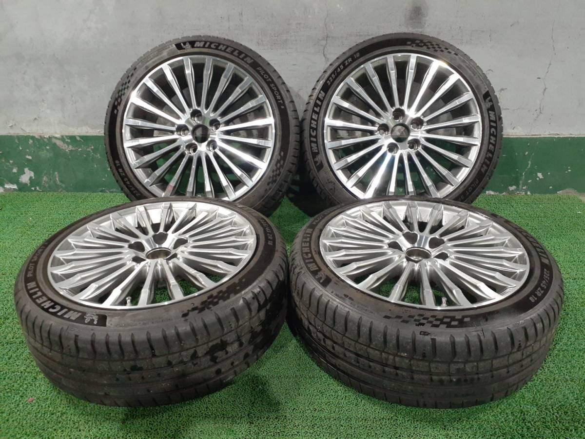 トヨタ 210系 クラウンマジェスタ純正オプション 18x8J +40 114.3 22年 