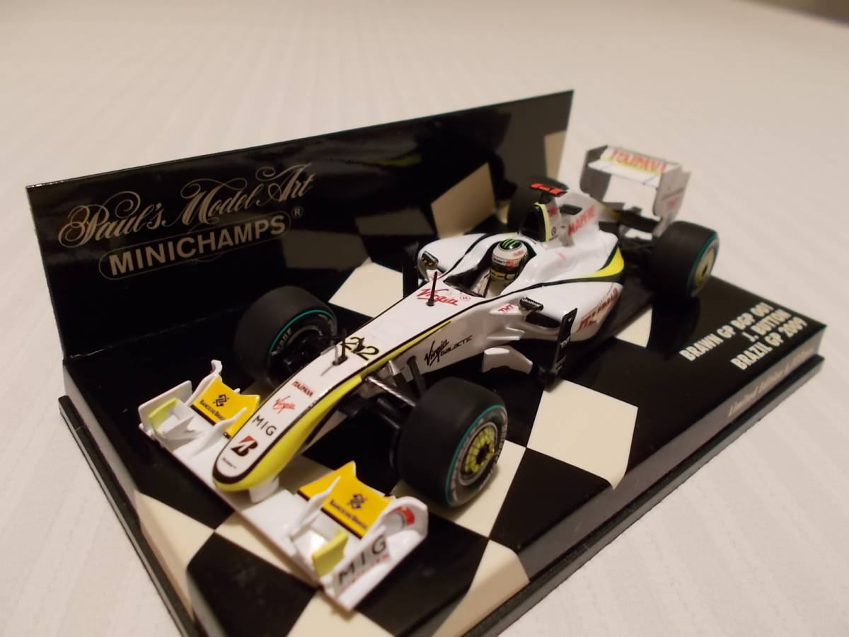 ミニチャンプス ○1&frasl;43 ブラウン GP 〓 BGP001&frasl;J.バトン 〓 BRAWN