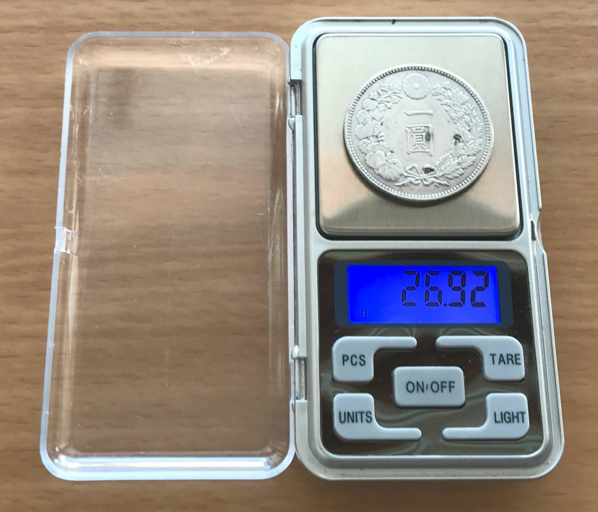 ○○#206 1円銀貨 明治38年 約27.0g 古銭 一圓銀貨 貨幣 円銀 銀貨 SV