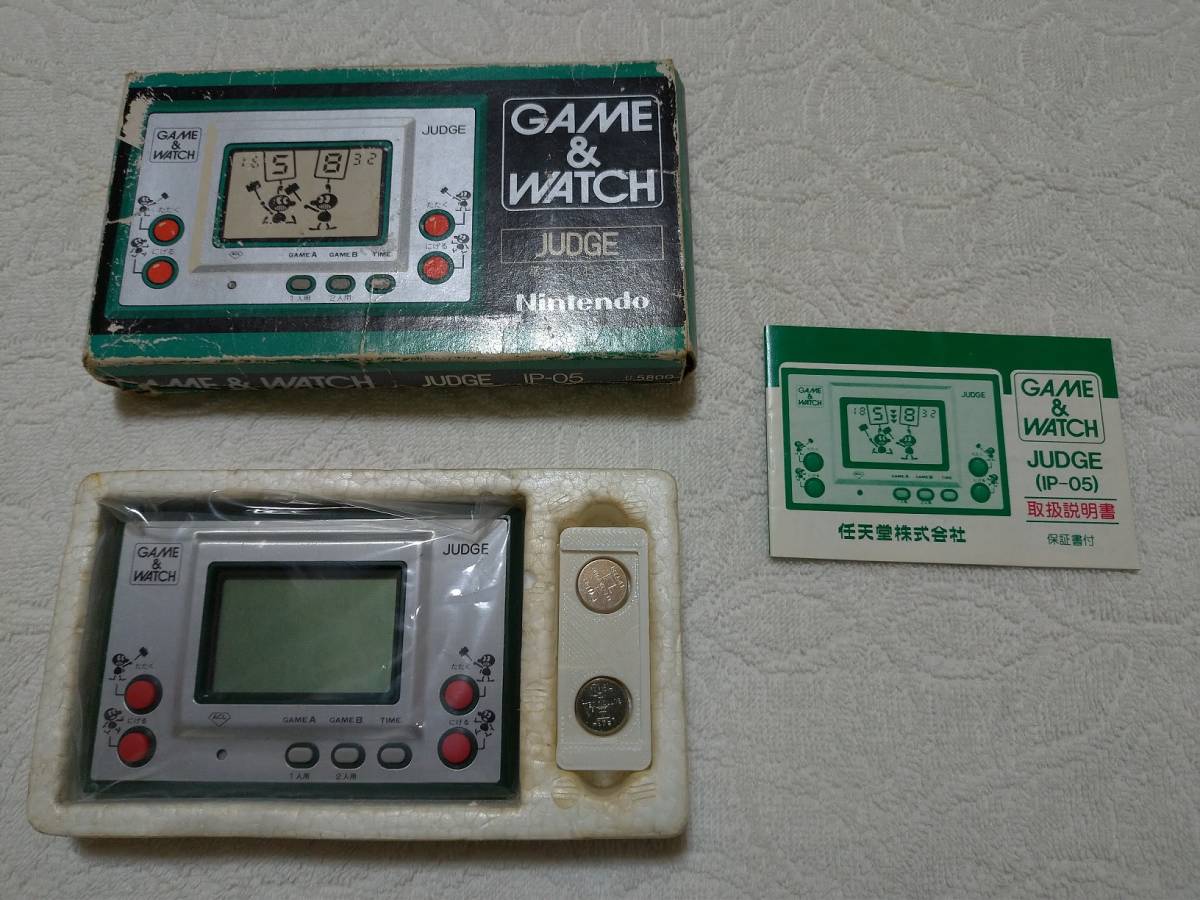 本体美品】任天堂ゲームウォッチ 緑ジャッジ 箱説付☆Nintendo 