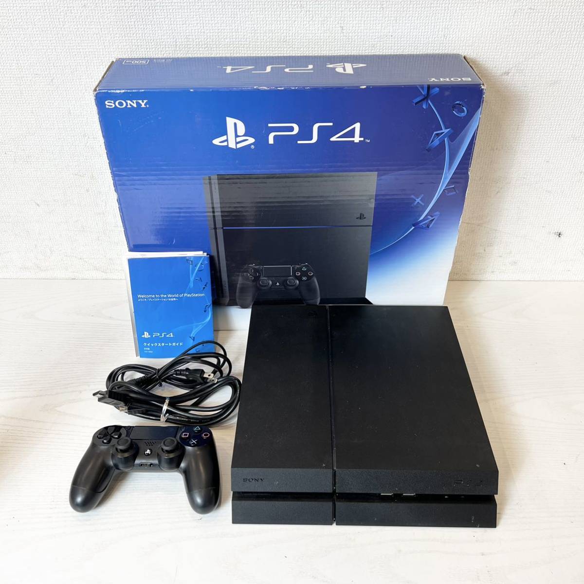 222＊中古品 PS4 本体 コントローラー セット 500GB ブラック SONY 