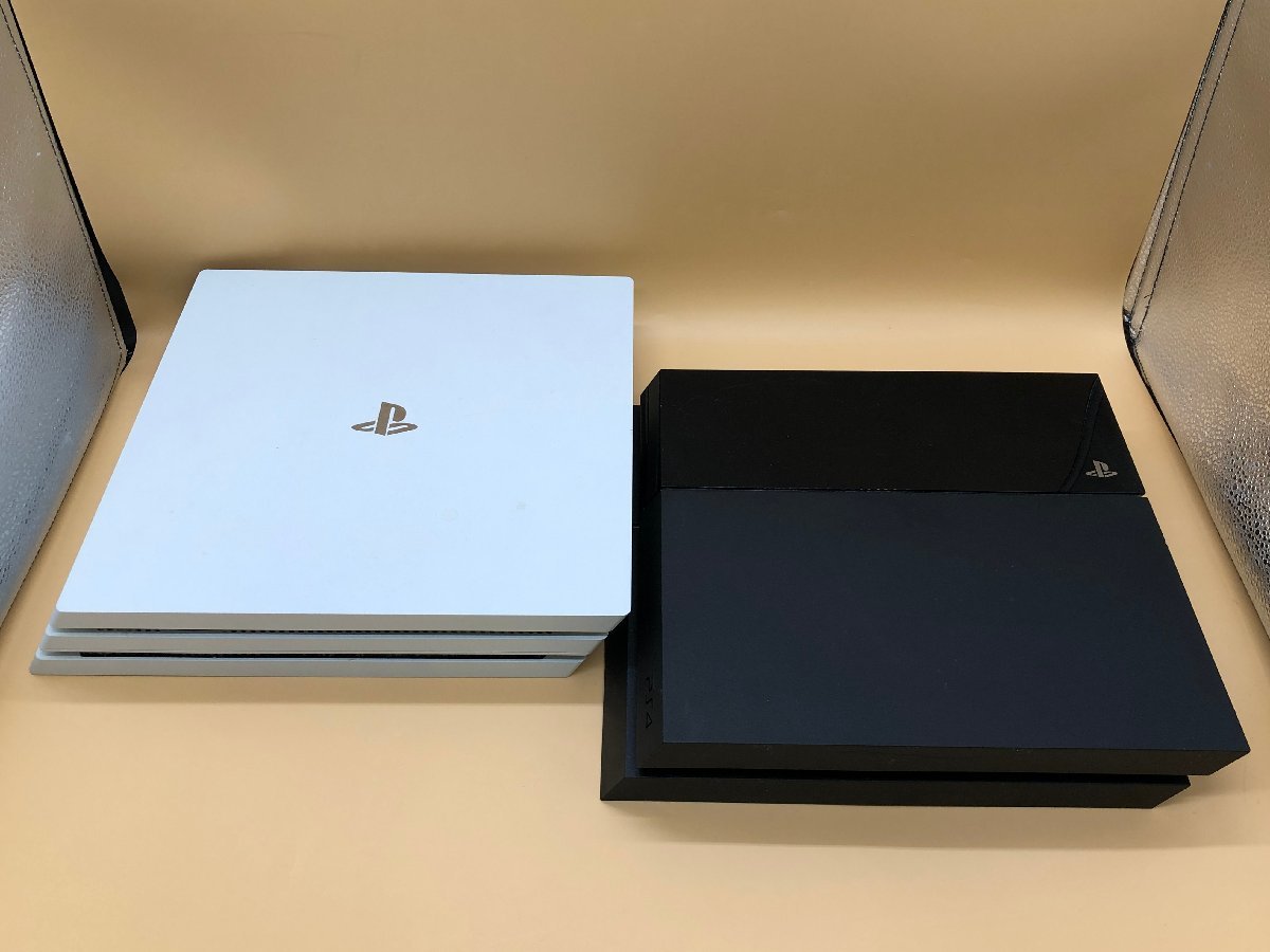 1円～ PS4 2台セット CUH-7200B ホワイト/CUH-1000A ブラック プレステ 