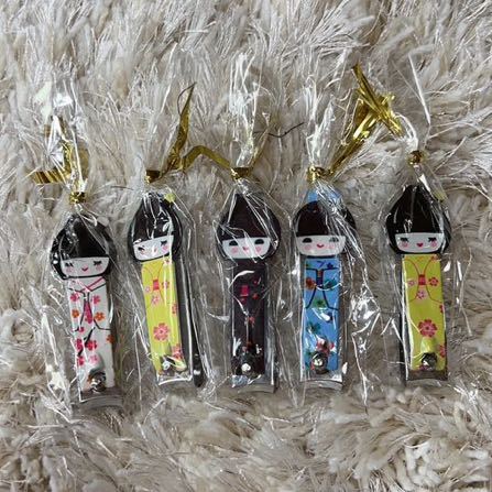★新品未開封★こけし 爪切り つめきり 5本セット A_8