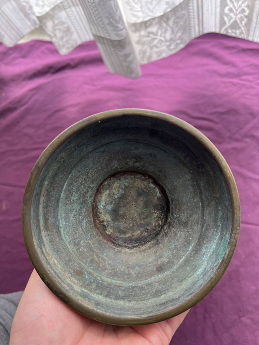 アンティーク　明時代　銅製鍍金　龍紋花瓶　中国_5