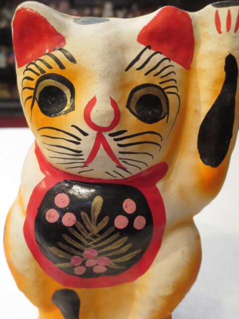 壽】高崎張子 招き猫 群馬県郷土玩具 民芸品(日本人形)｜売買された