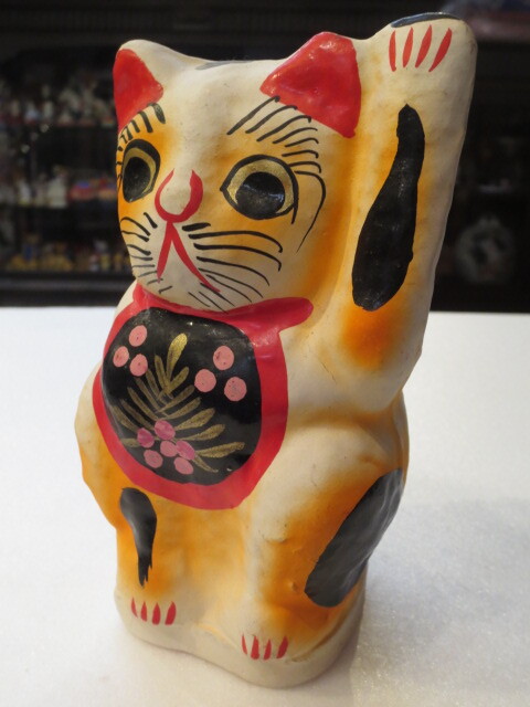 壽】高崎張子 招き猫 群馬県郷土玩具 民芸品(日本人形)｜売買された