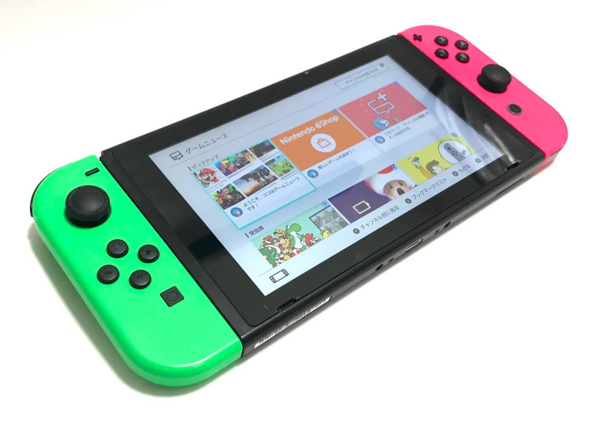 希少][未対策機][チェック/整備品]ニンテンドースイッチ スプラ