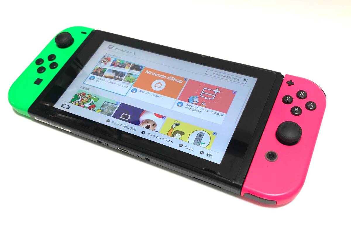 希少][未対策機][チェック/整備品]ニンテンドースイッチ スプラ